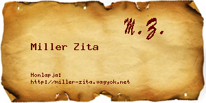Miller Zita névjegykártya